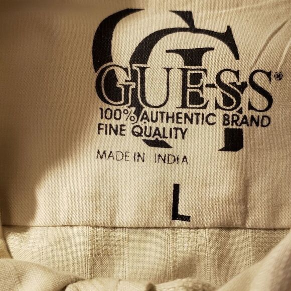 Guess Mens short Sleeve shirt size large pre-owned - Picture 3 of 6